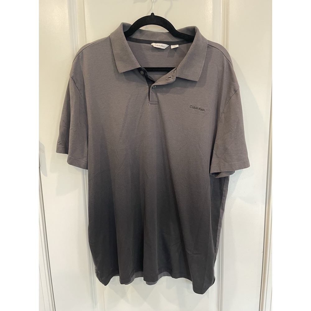 Calvin Klein Men's Gradients Grey Polo Shirt XL